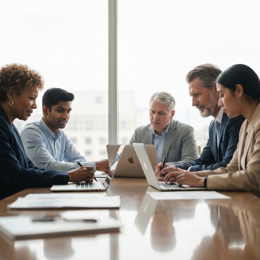 GIW Consulting professional team in boardroom discussion